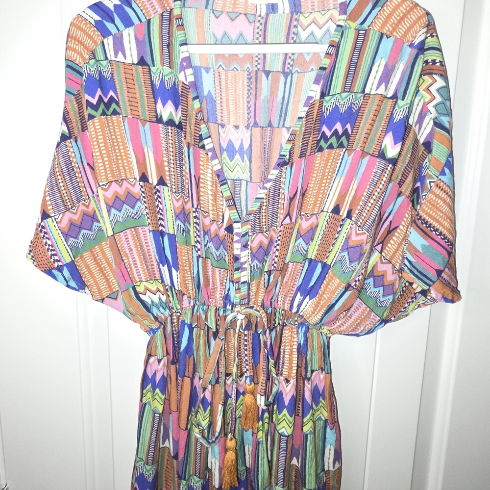 World Market Multicolor Geometric Pattern Maxi Dr… - image 4